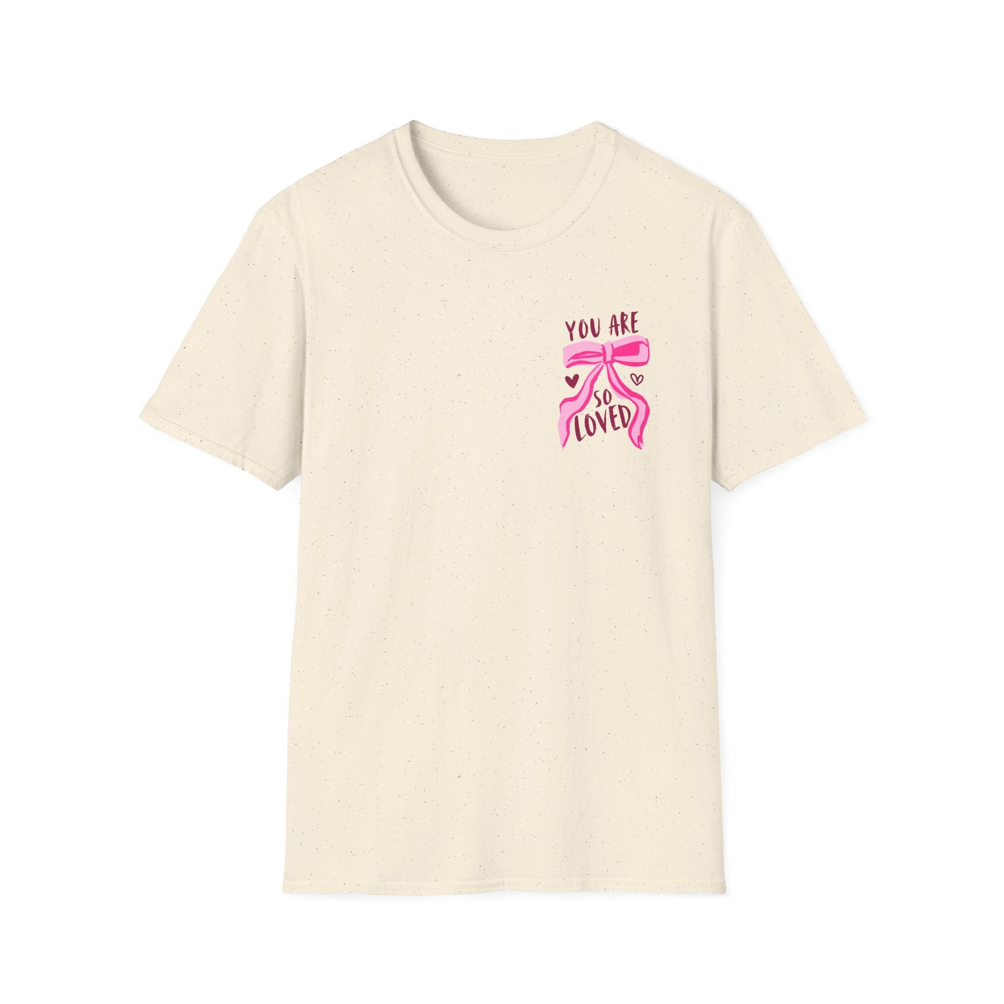 You Are Loved T-Shirt — Christian Valentine Pink Bow Faith Design