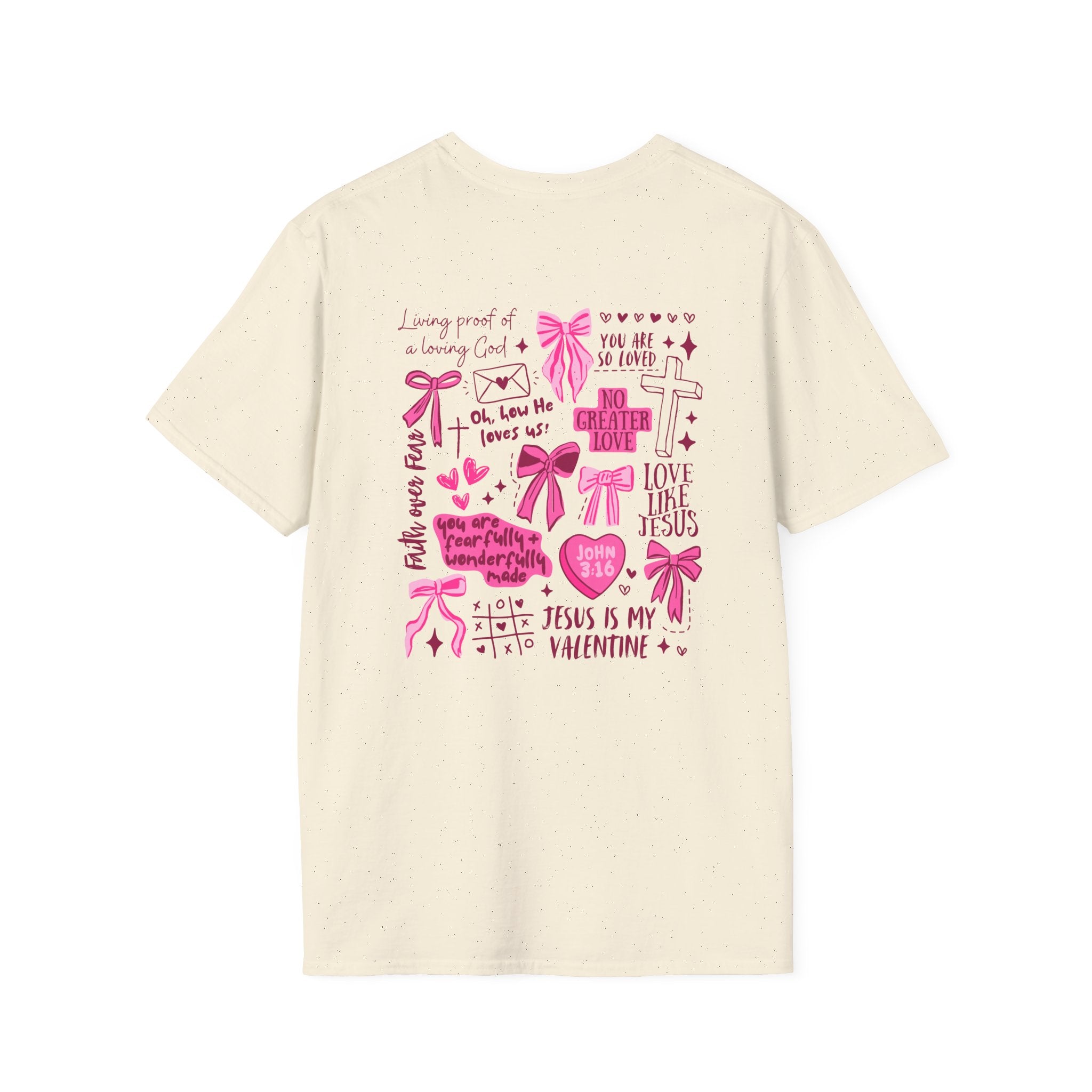 You Are Loved T-Shirt — Christian Valentine Pink Bow Faith Design